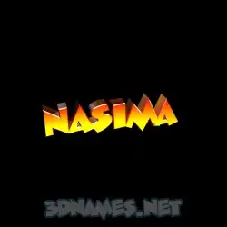 nasima in Black Background style - 3D name wallpaper