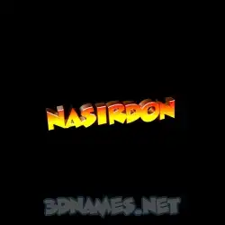 nasirdon in Black Background style - 3D name wallpaper