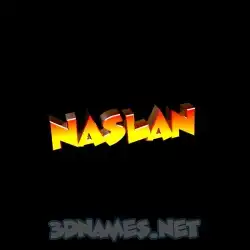 naslan in Black Background style - 3D name wallpaper