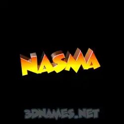 nasma in Black Background style - 3D name wallpaper
