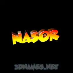 nasor in Black Background style - 3D name wallpaper