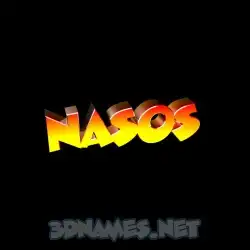 nasos in Black Background style - 3D name wallpaper