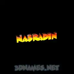nasradin in Black Background style - 3D name wallpaper