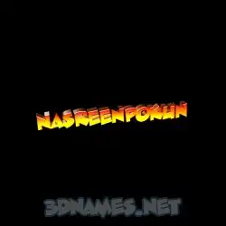 nasreenpokun in Black Background style - 3D name wallpaper