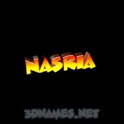 nasria in Black Background style - 3D name wallpaper