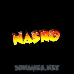nasro in Black Background style - 3D name wallpaper