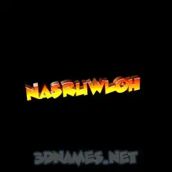 nasruwloh in Black Background style - 3D name wallpaper