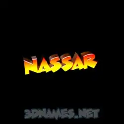 nassar in Black Background style - 3D name wallpaper