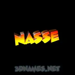 nasse in Black Background style - 3D name wallpaper