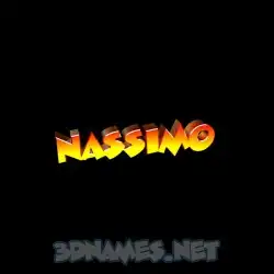 nassimo in Black Background style - 3D name wallpaper
