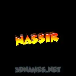 nassir in Black Background style - 3D name wallpaper
