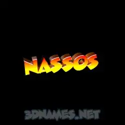 nassos in Black Background style - 3D name wallpaper