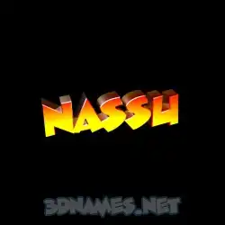 nassu in Black Background style - 3D name wallpaper