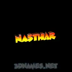 nasthar in Black Background style - 3D name wallpaper