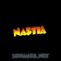 nastia in Black Background style - 3D name wallpaper