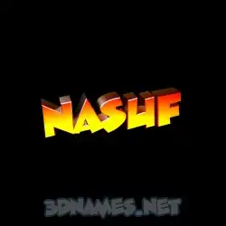 nasuf in Black Background style - 3D name wallpaper