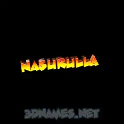 nasurulla in Black Background style - 3D name wallpaper