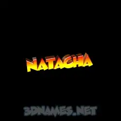 natacha in Black Background style - 3D name wallpaper