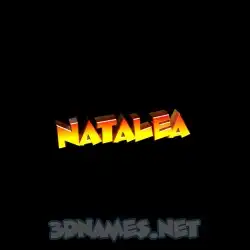 natalea in Black Background style - 3D name wallpaper