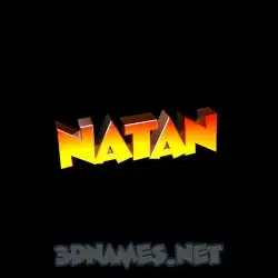 natan in Black Background style - 3D name wallpaper
