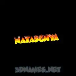 nataschya in Black Background style - 3D name wallpaper