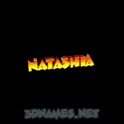 natashia in Black Background style - 3D name wallpaper