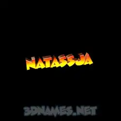 natassja in Black Background style - 3D name wallpaper