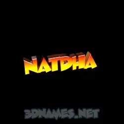 natdha in Black Background style - 3D name wallpaper