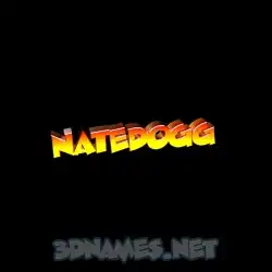 natedogg in Black Background style - 3D name wallpaper