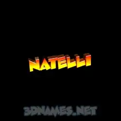 natelli in Black Background style - 3D name wallpaper