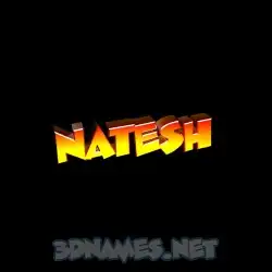natesh in Black Background style - 3D name wallpaper