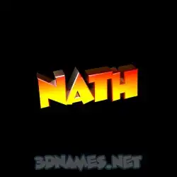 nath in Black Background style - 3D name wallpaper