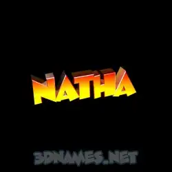 natha in Black Background style - 3D name wallpaper