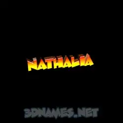 nathalia in Black Background style - 3D name wallpaper