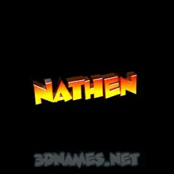nathen in Black Background style - 3D name wallpaper
