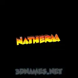 natheraa in Black Background style - 3D name wallpaper