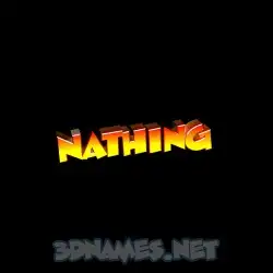 nathing in Black Background style - 3D name wallpaper
