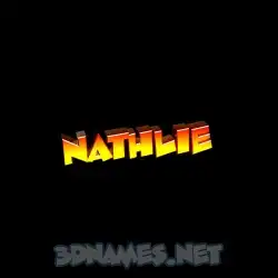 nathlie in Black Background style - 3D name wallpaper