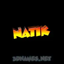 natik in Black Background style - 3D name wallpaper