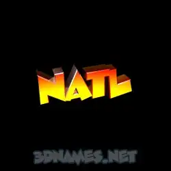 natl in Black Background style - 3D name wallpaper