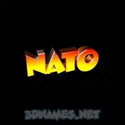 nato in Black Background style - 3D name wallpaper