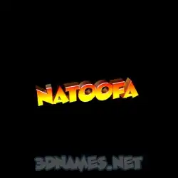 natoofa in Black Background style - 3D name wallpaper