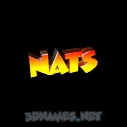 nats in Black Background style - 3D name wallpaper