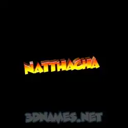 natthacha in Black Background style - 3D name wallpaper