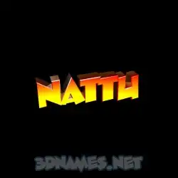 nattu in Black Background style - 3D name wallpaper