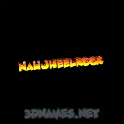 naujheelrock in Black Background style - 3D name wallpaper
