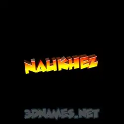 naukhez in Black Background style - 3D name wallpaper