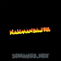 naumanbajwa in Black Background style - 3D name wallpaper