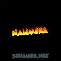 naumika in Black Background style - 3D name wallpaper