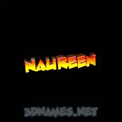 naureen in Black Background style - 3D name wallpaper